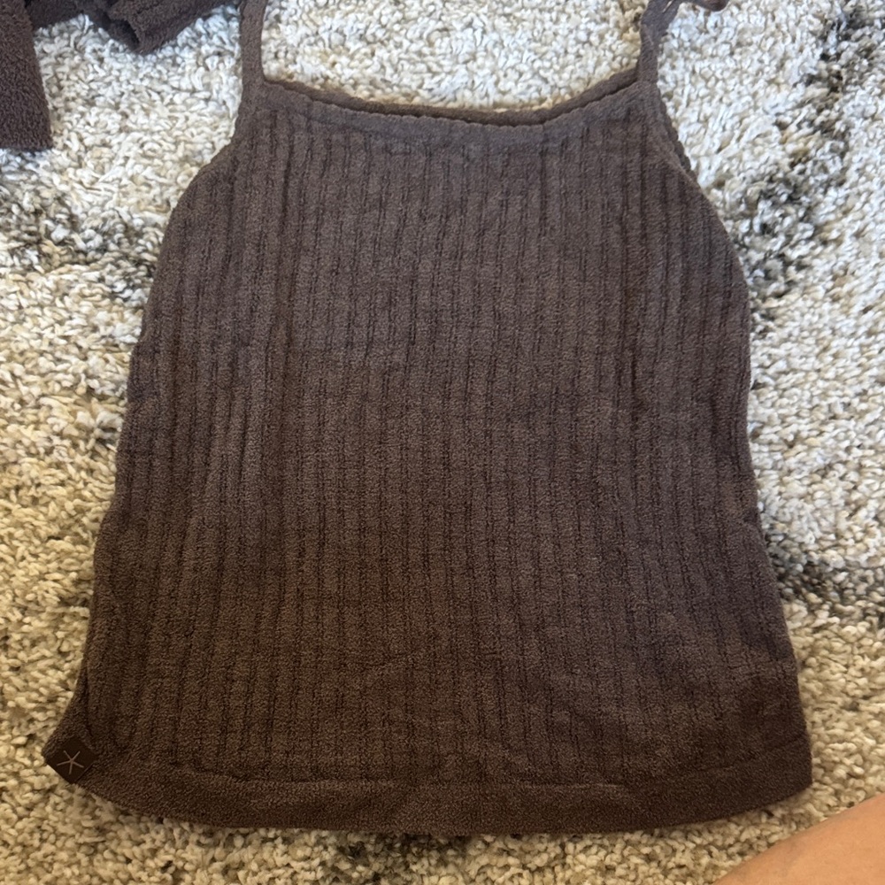 Brown Knit Women's Top
